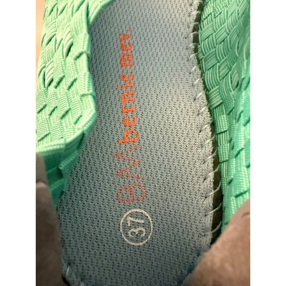 Bernie Mev Woven Wedge Sandals Mint Green Platform NWOT EU 37